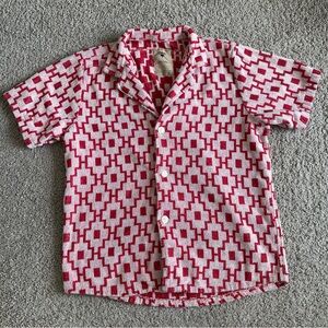 OAS Machu Cuba Terry Button Up Short Sleeve Shirt